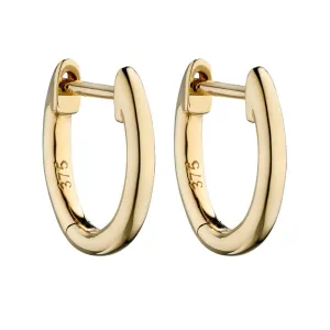 9ct Yellow Gold 11mm Huggie Hoop Earrings GE2325