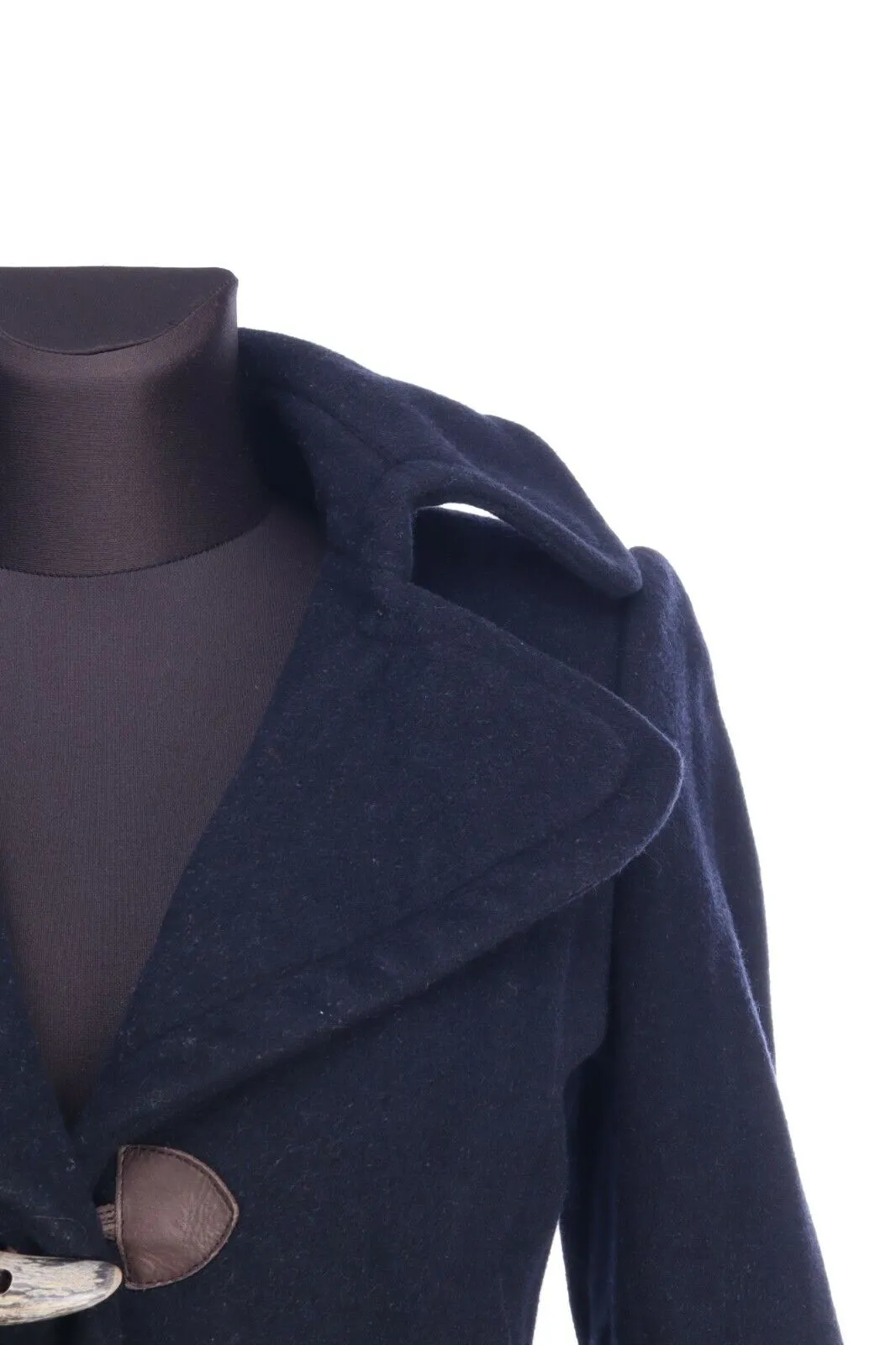 ALL SAINTS Black Alpaca Wool Duffle Queensbury Coat Size 10
