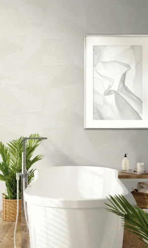 Almond Wisp Simple Geometric Panel R8499