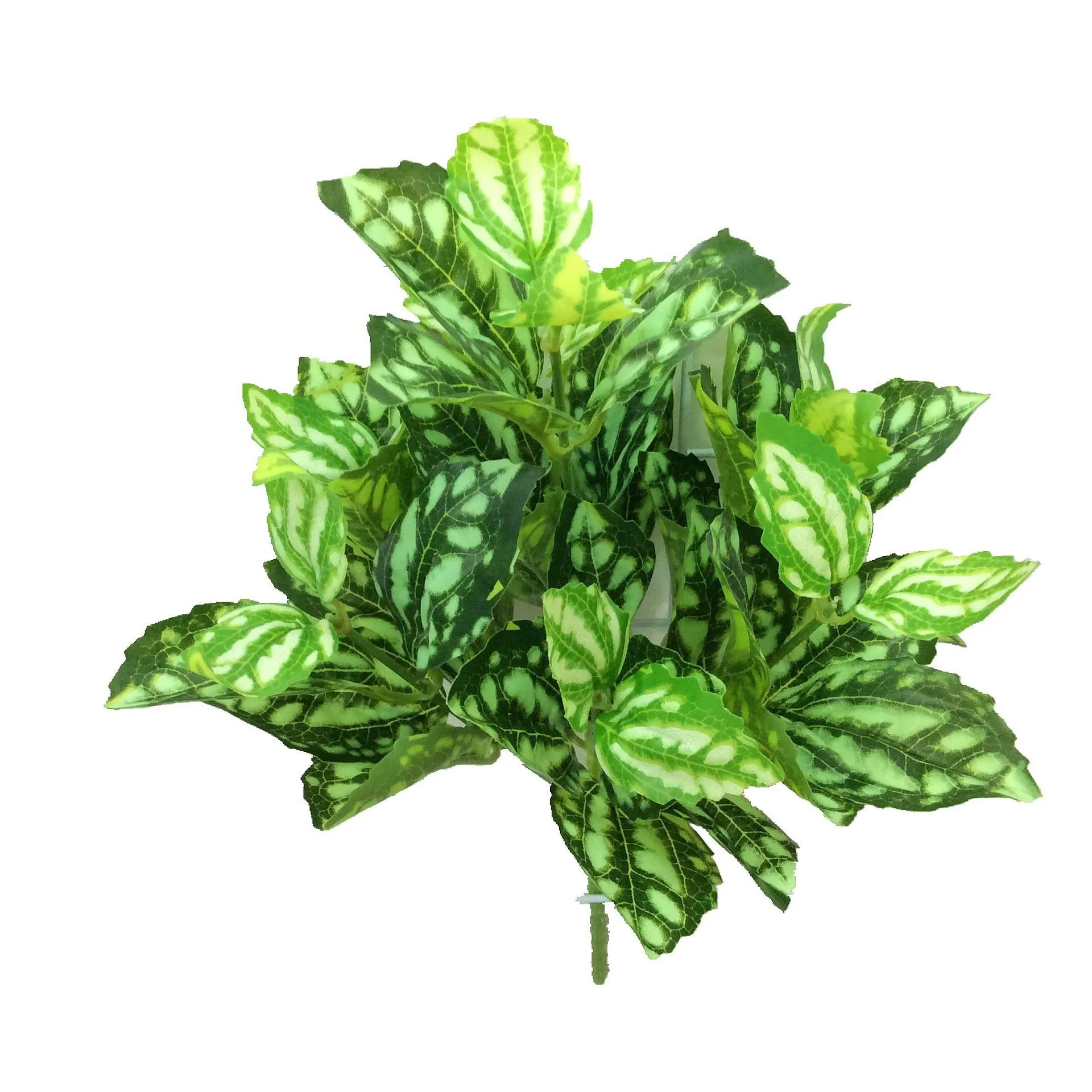 Artificial Plant 7 Fork Leaves Plastic Fake Green Plants 5pcs