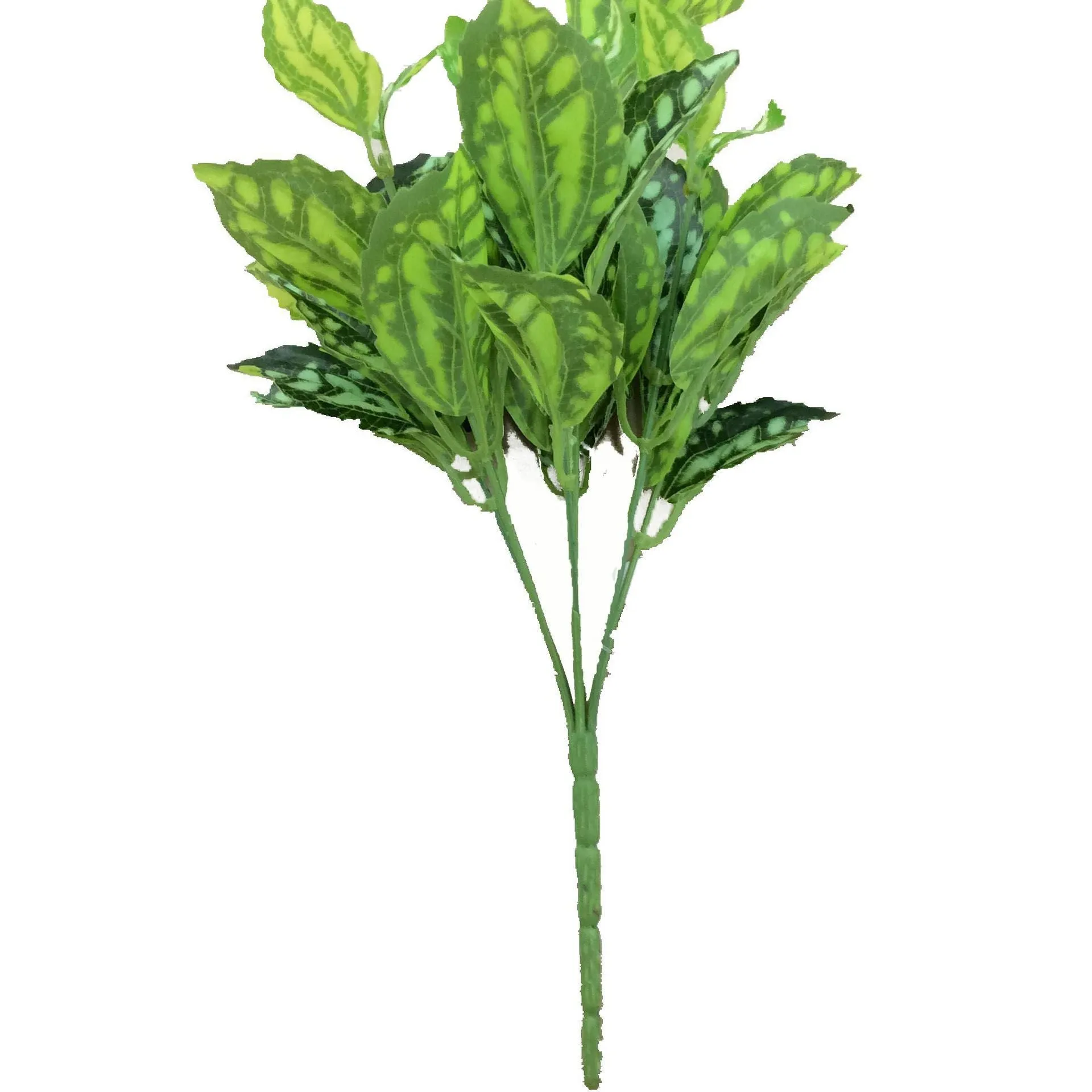 Artificial Plant 7 Fork Leaves Plastic Fake Green Plants 5pcs