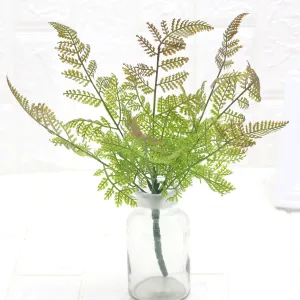 Artificial Plant Persian Leaf Plastic Fake Green Plants 10pcs