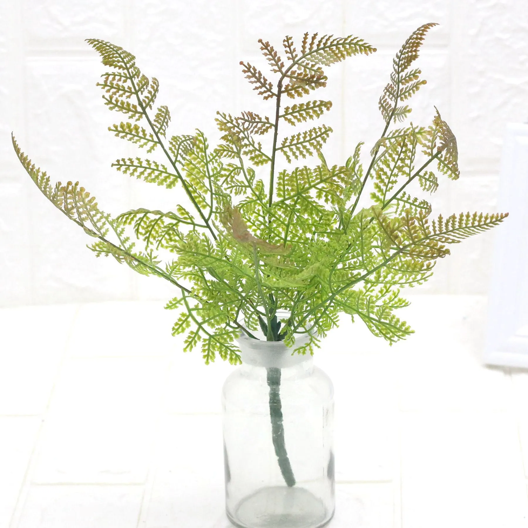 Artificial Plant Persian Leaf Plastic Fake Green Plants 10pcs