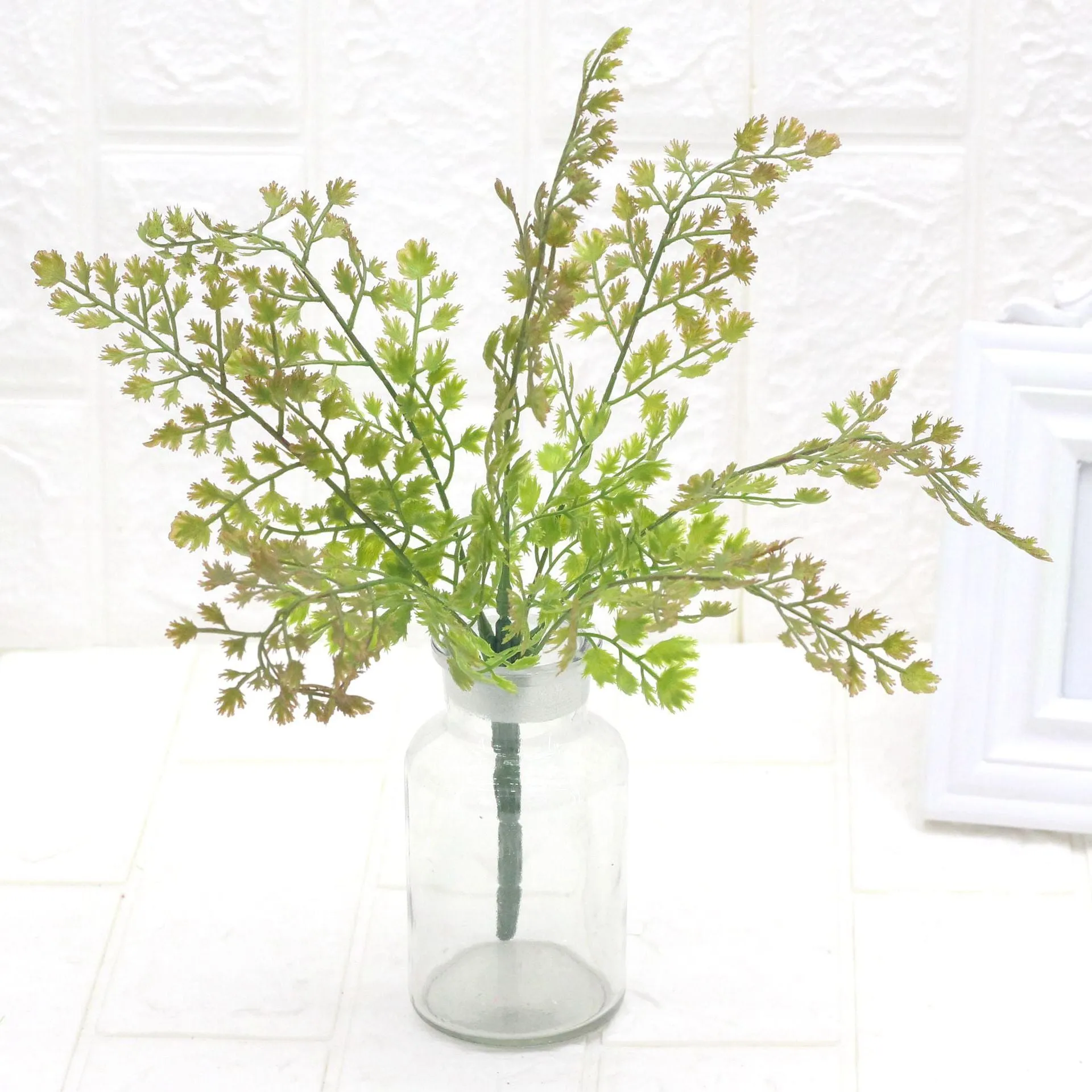 Artificial Plant Persian Leaf Plastic Fake Green Plants 10pcs
