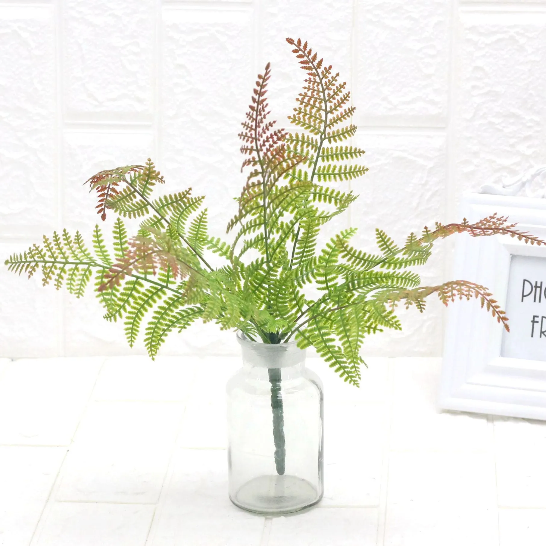 Artificial Plant Persian Leaf Plastic Fake Green Plants 10pcs