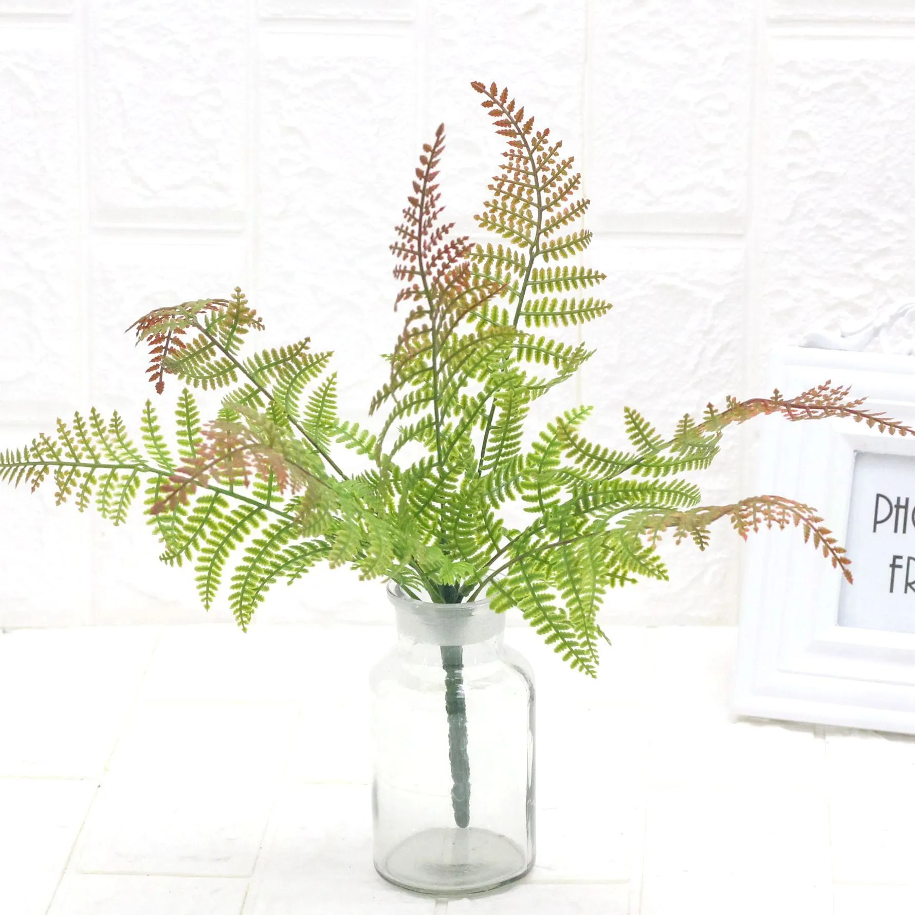 Artificial Plant Persian Leaf Plastic Fake Green Plants 10pcs