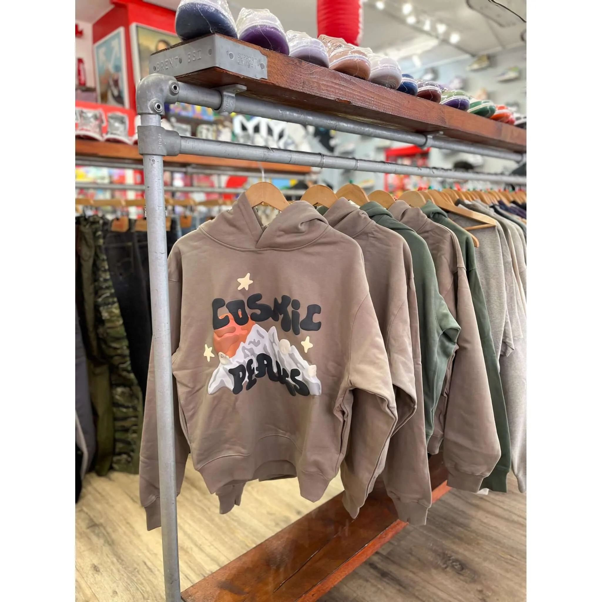 Broken Planet Market Cosmic Peaks Hoodie Cinder Brown