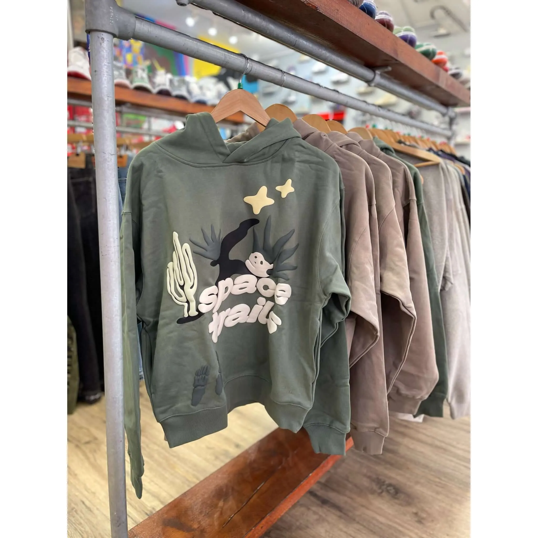 Broken Planet Market Space Trails Hoodie Agave Green