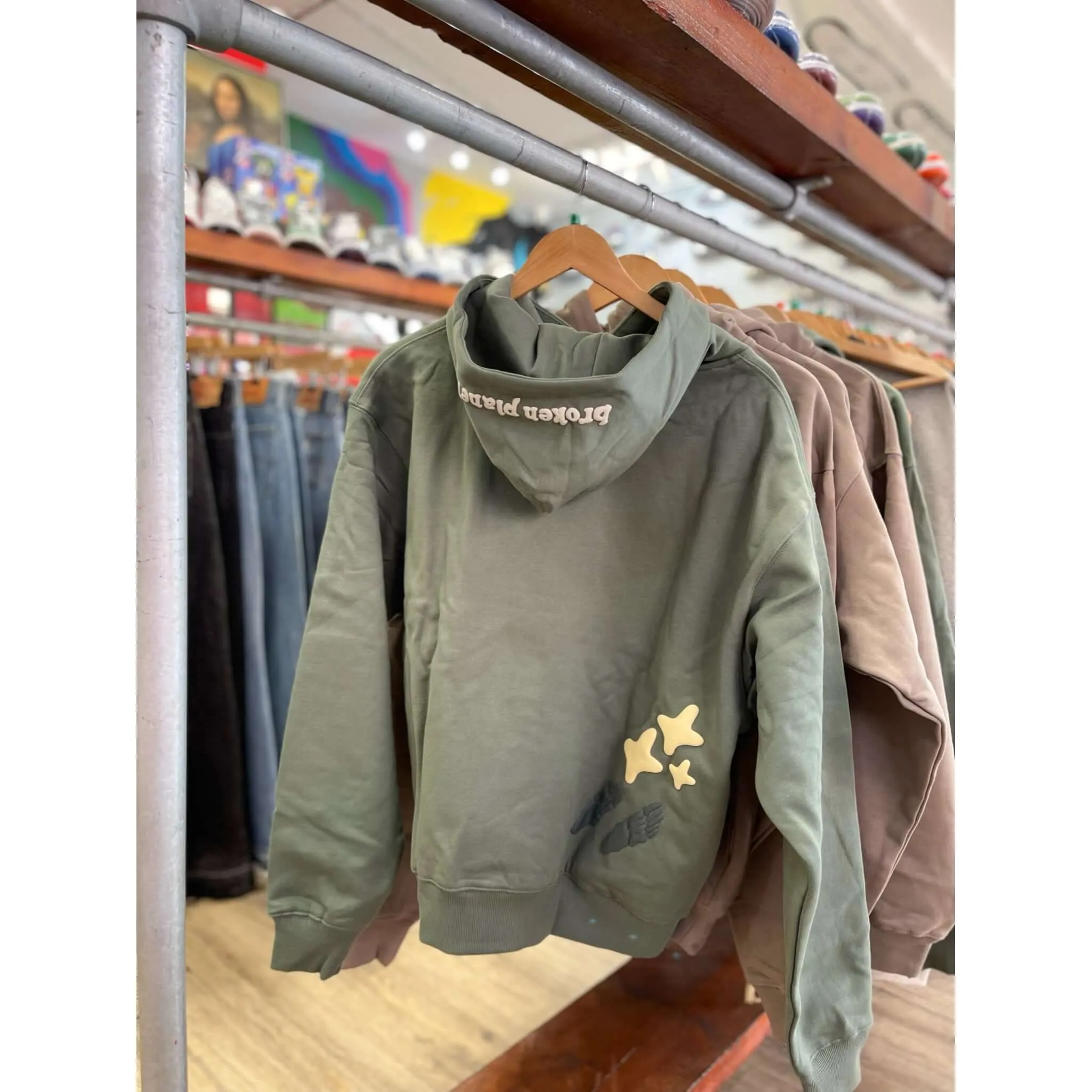 Broken Planet Market Space Trails Hoodie Agave Green