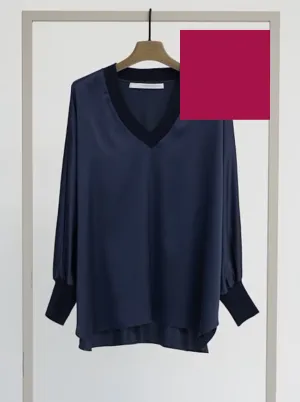 Cerise Silk Blouse
