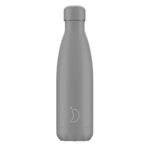 Chillys 500ml Water Bottle Monochrome All Grey