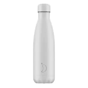 Chillys 500ml Water Bottle Monochrome All White