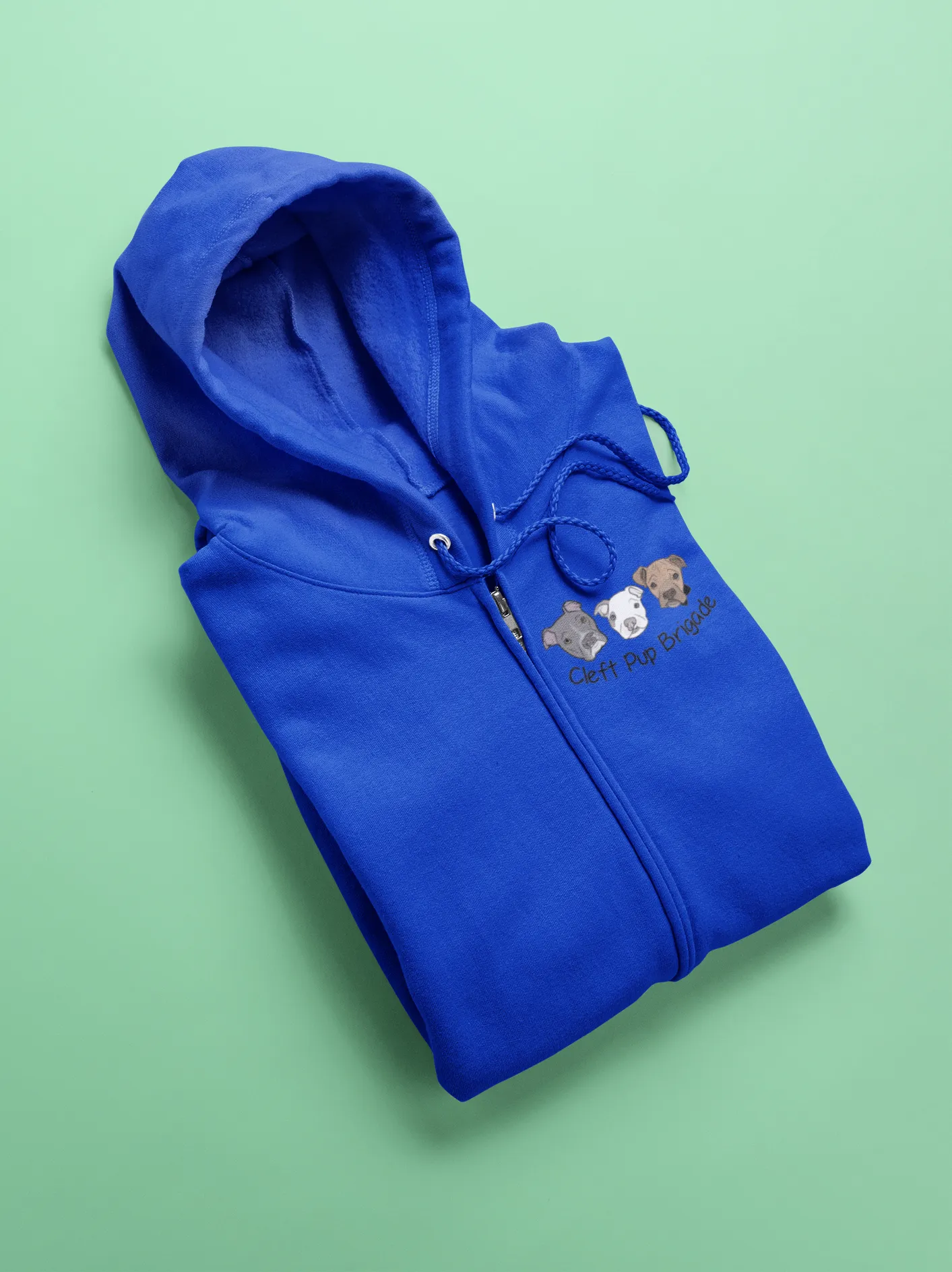 Cleft Pup Brigade Pull Zip Up Hoodie