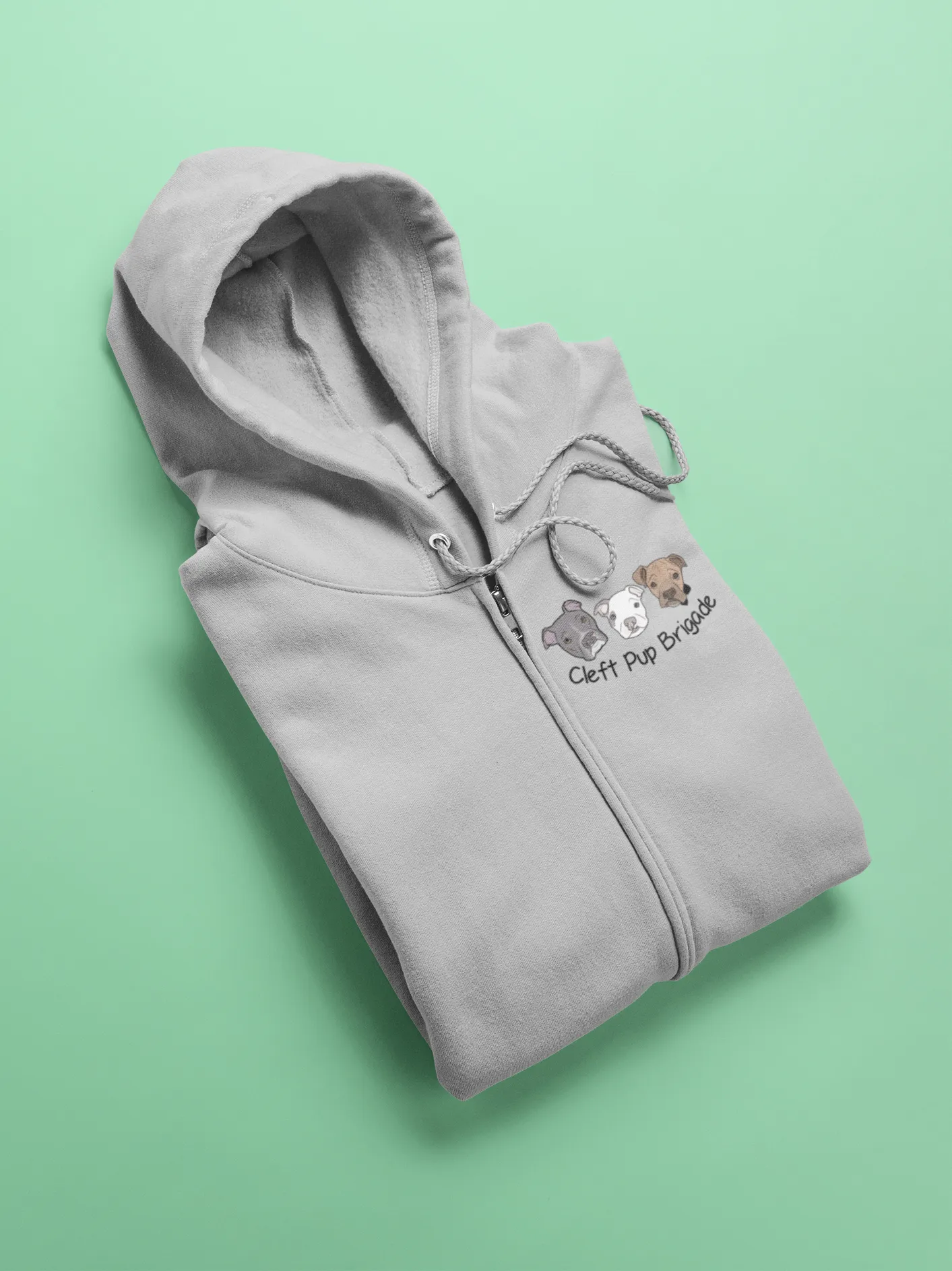 Cleft Pup Brigade Pull Zip Up Hoodie