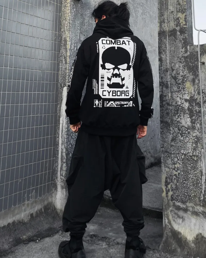 Cyberpunk Techwear Skull Hoodie