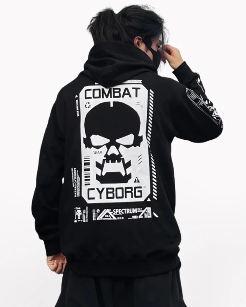 Cyberpunk Techwear Skull Hoodie