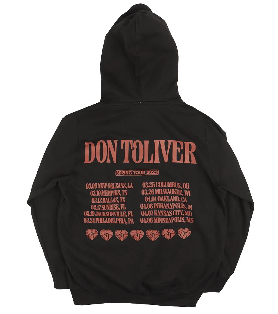 DON TOLIVER TOUR HOODIE BLACK - LOVE SICK