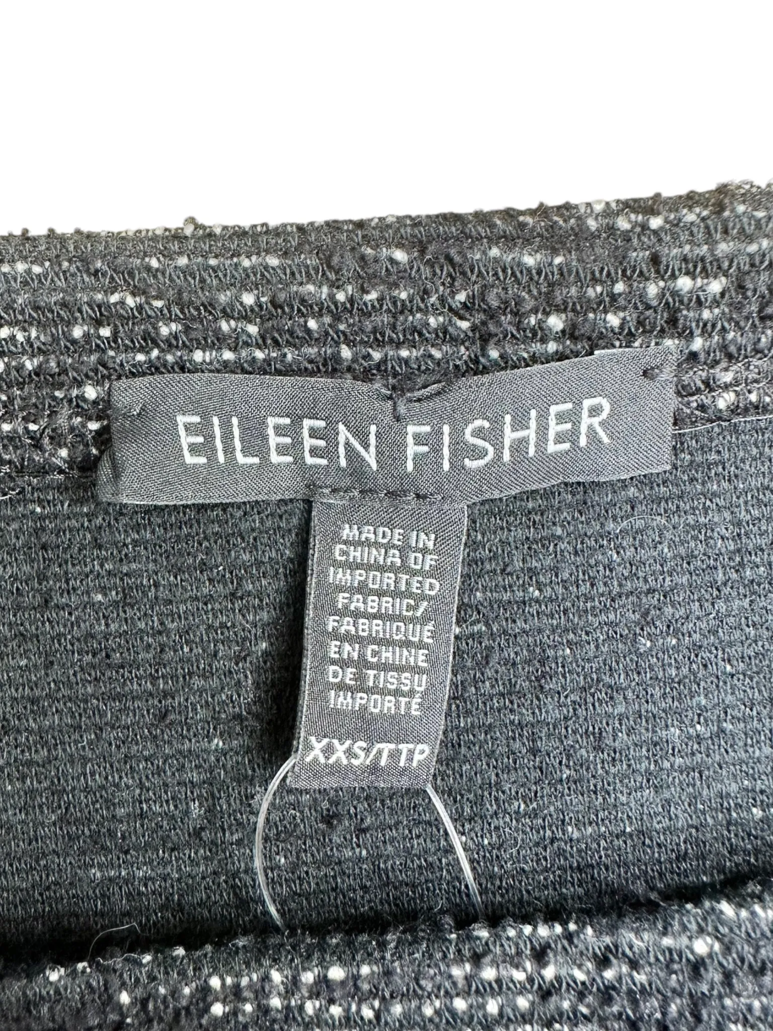 EILEEN FISHER Black Stretch Knit Tunic Size XXS
