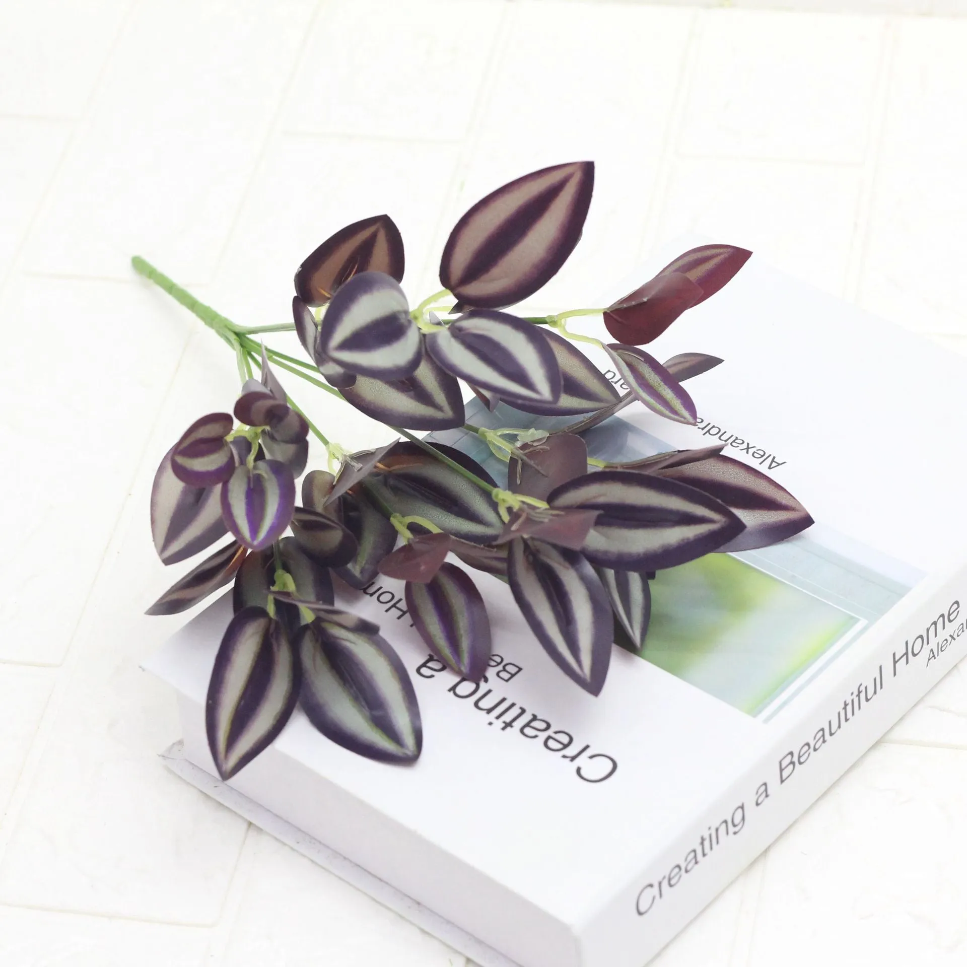 Eyebrow Leaf Artificial Plant Fake Turf Plastic Background Flower Wall Plastic Fake Green Plants