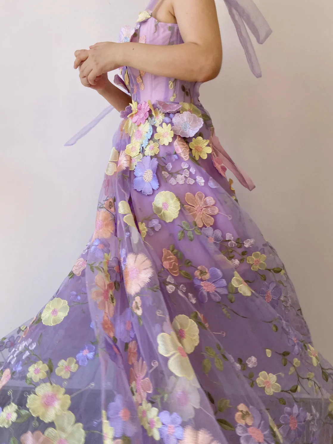Fairycore Floral Embroidery Corset Dress