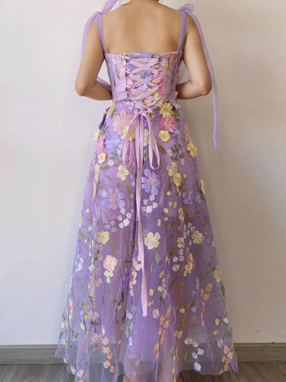 Fairycore Floral Embroidery Corset Dress