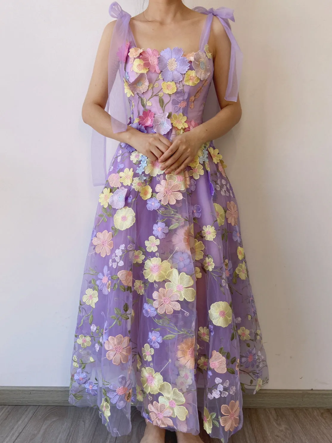 Fairycore Floral Embroidery Corset Dress