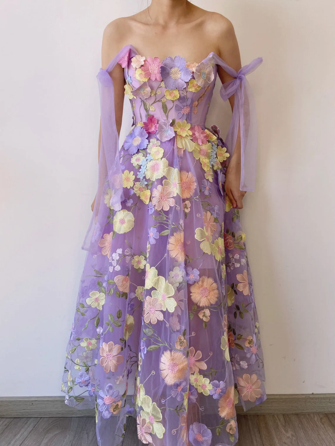 Fairycore Floral Embroidery Corset Dress