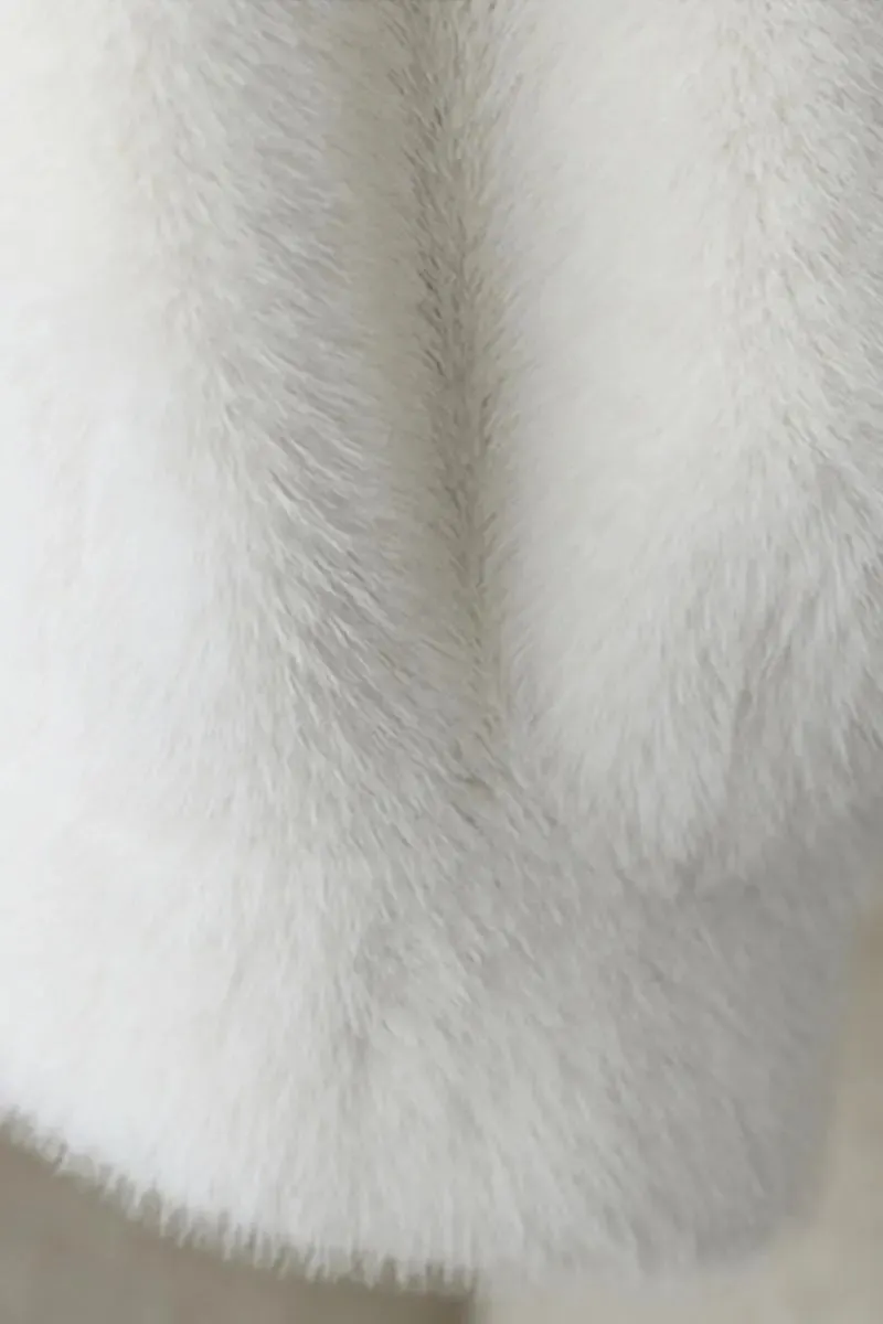 Faux Mink Fur Bomber Jacket