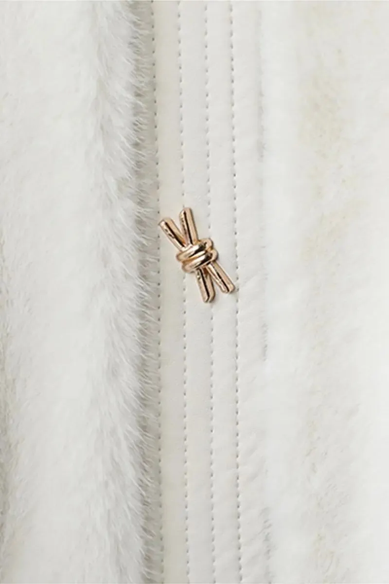 Faux Mink Fur Bomber Jacket