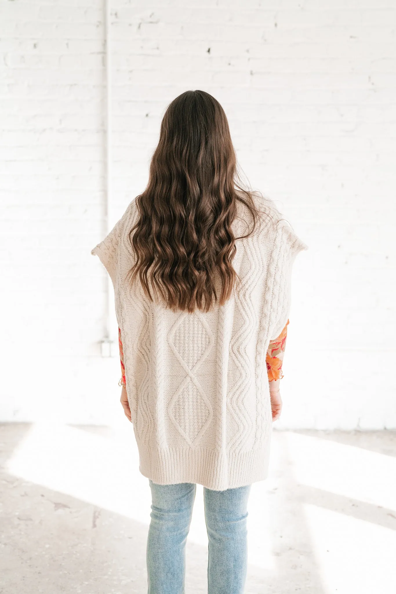 Faye Cable Knit Sweater Tunic Top