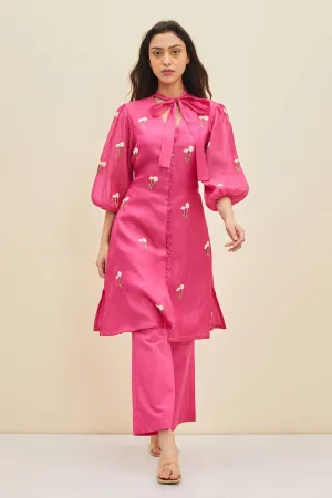 Floral Embroidered Tunic Set