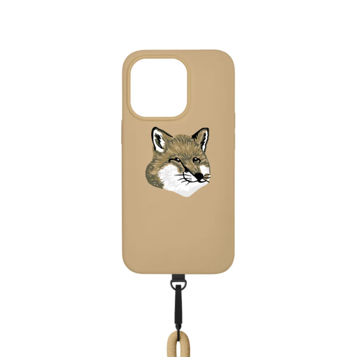 Fox Head Sling Case For iPhone 14 Pro Beige