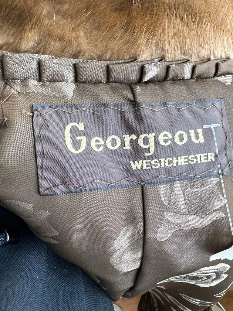 GEORGEOU WESTCHESTER WHISKEY MINK FUR COAT