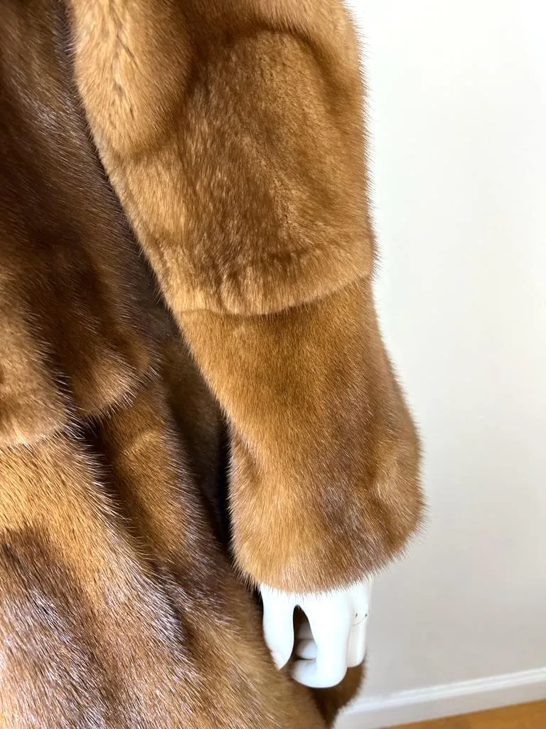 GEORGEOU WESTCHESTER WHISKEY MINK FUR COAT
