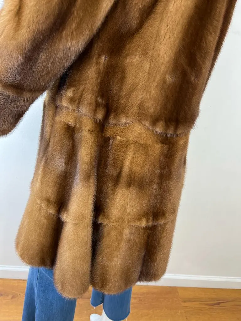 GEORGEOU WESTCHESTER WHISKEY MINK FUR COAT