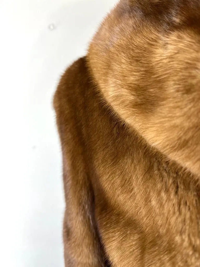 GEORGEOU WESTCHESTER WHISKEY MINK FUR COAT