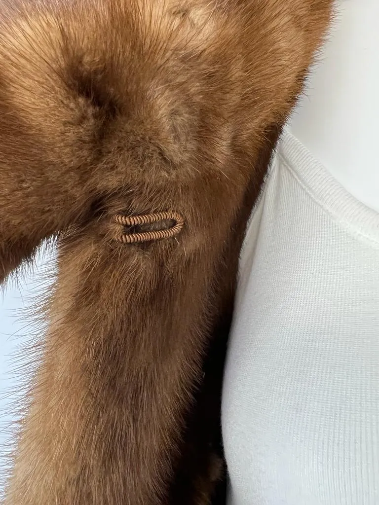 GEORGEOU WESTCHESTER WHISKEY MINK FUR COAT