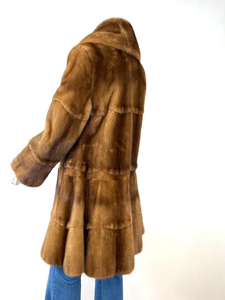 GEORGEOU WESTCHESTER WHISKEY MINK FUR COAT