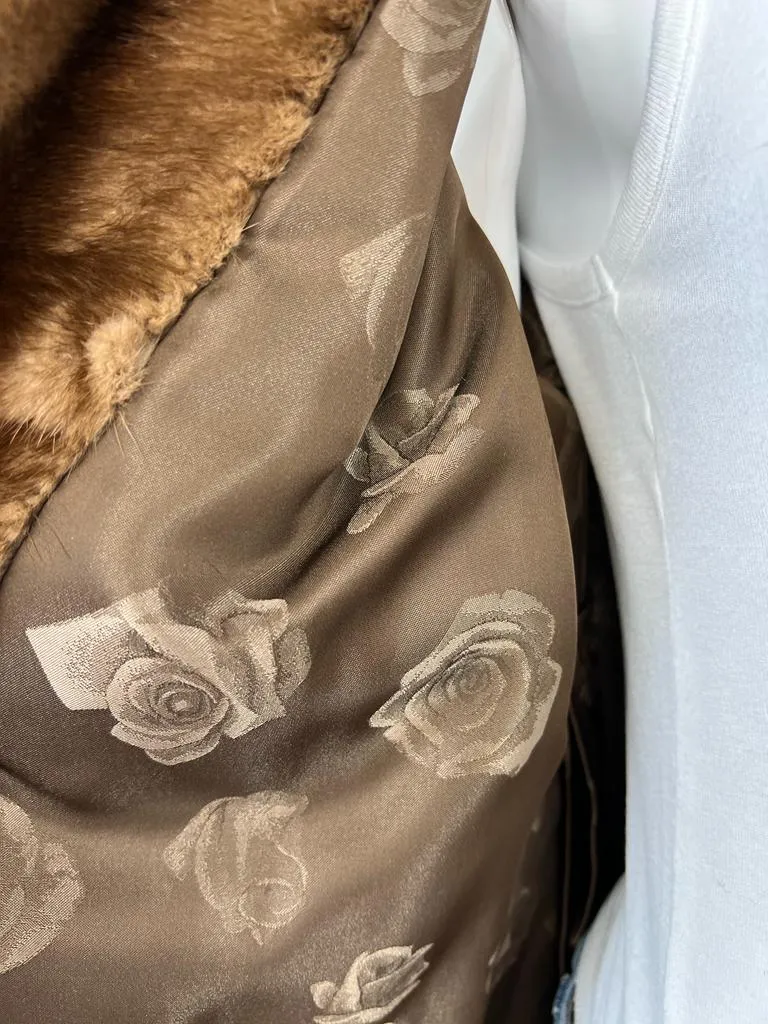 GEORGEOU WESTCHESTER WHISKEY MINK FUR COAT