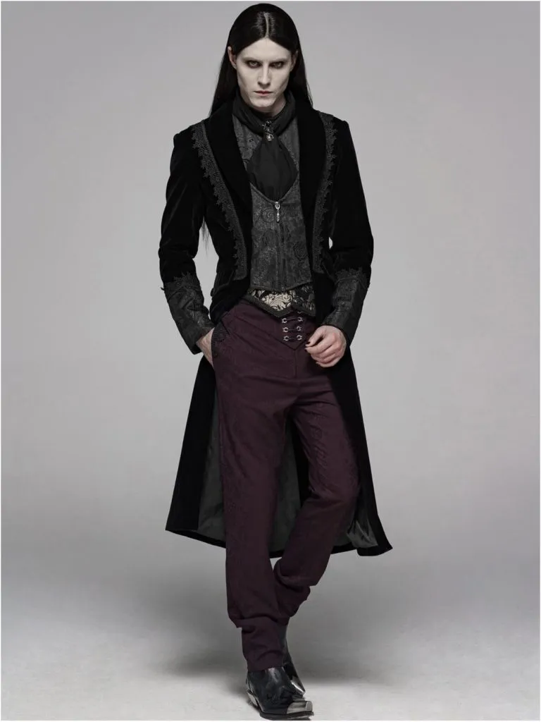 Goth Medium Length Coat