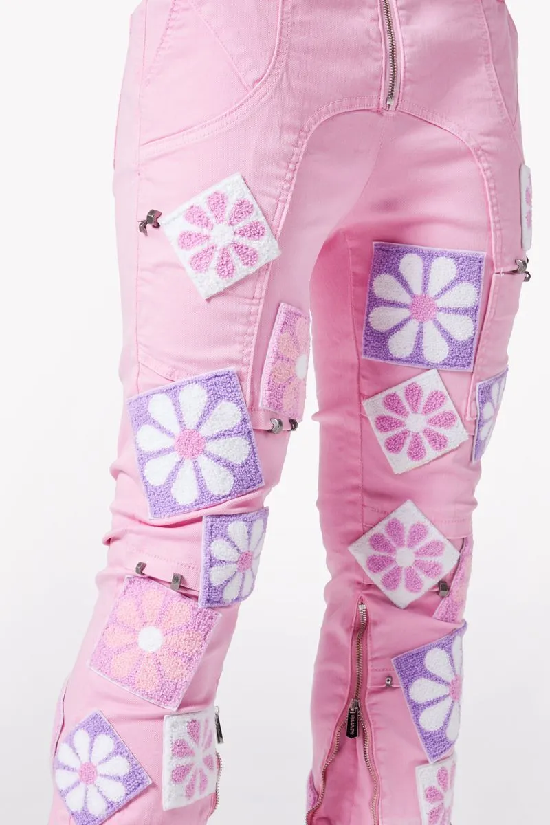 GUAPI French Rose Flowers Denim (Pink)