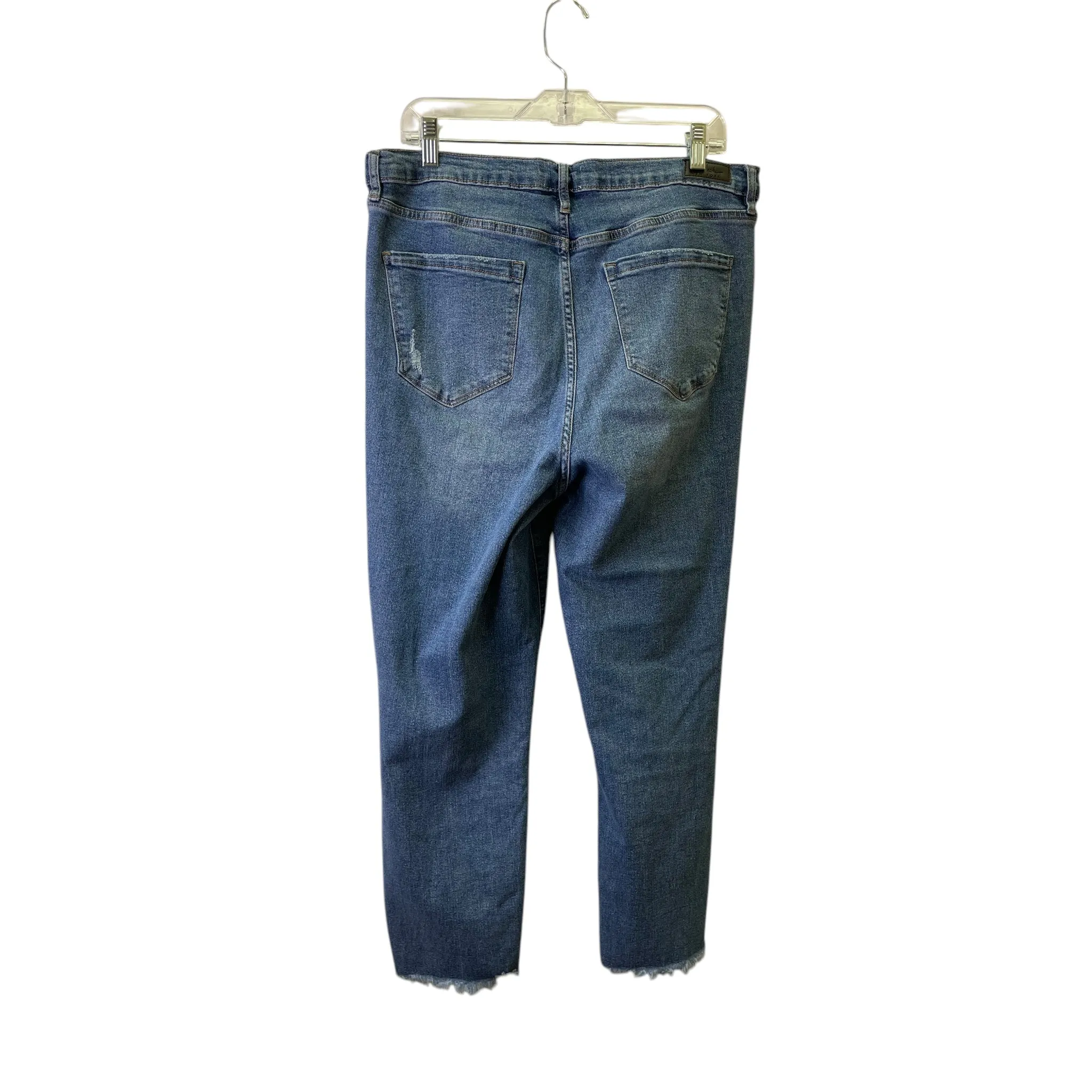Jeans Skinny By Nicole Miller In Blue Denim, Size:16