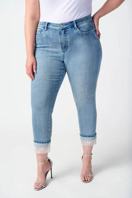 JOSEPH RIBKOFF 241929 Mesh Cuff Jean