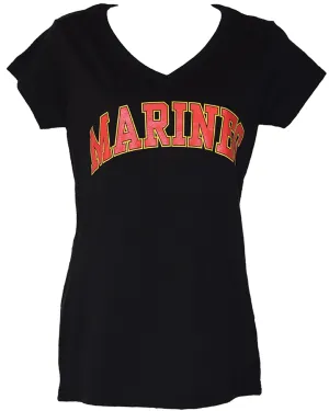 Ladies Marines V-Neck T-Shirt