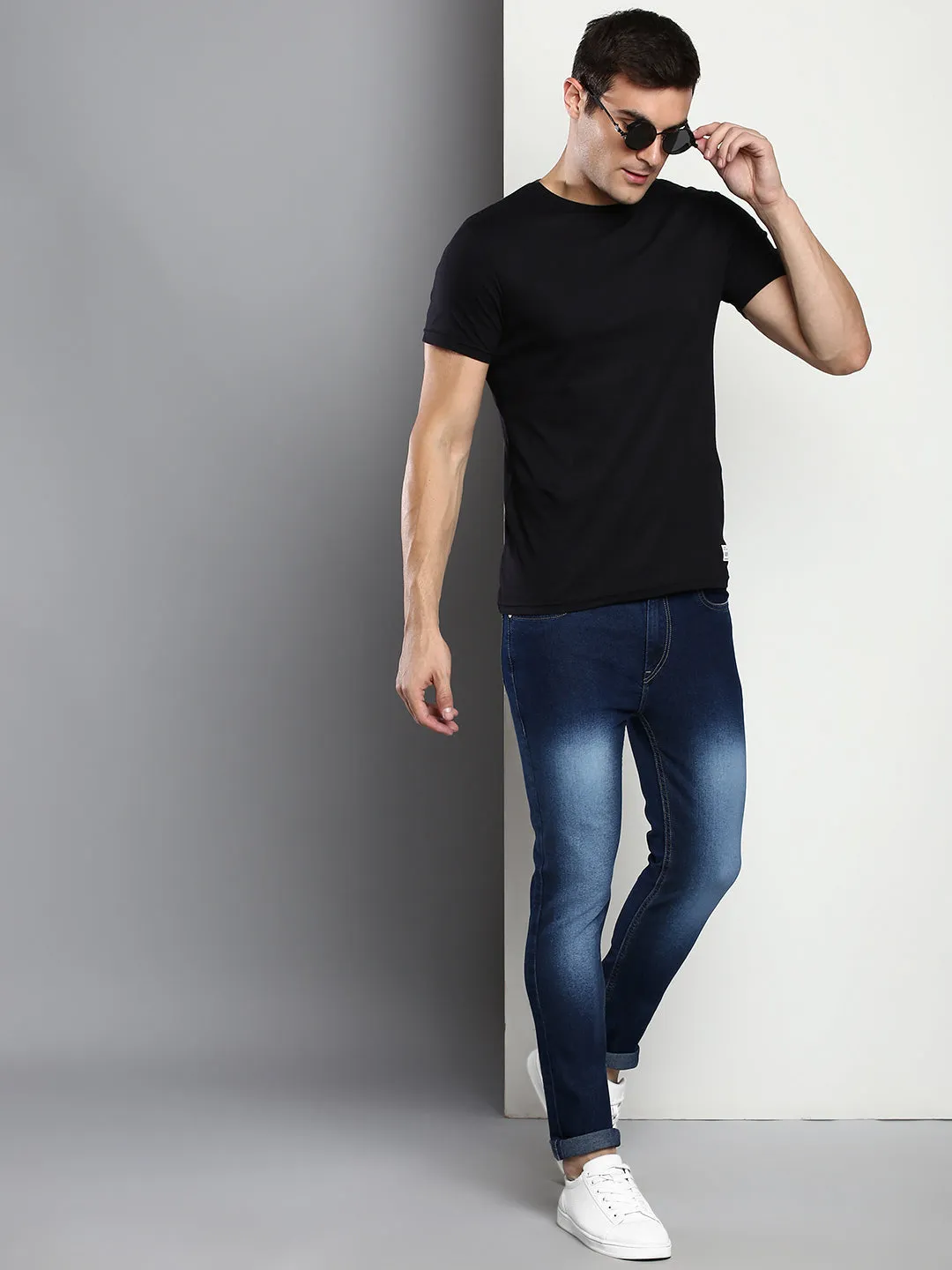Men's Indigo Slim Fit Mid Rise Denim Jeans