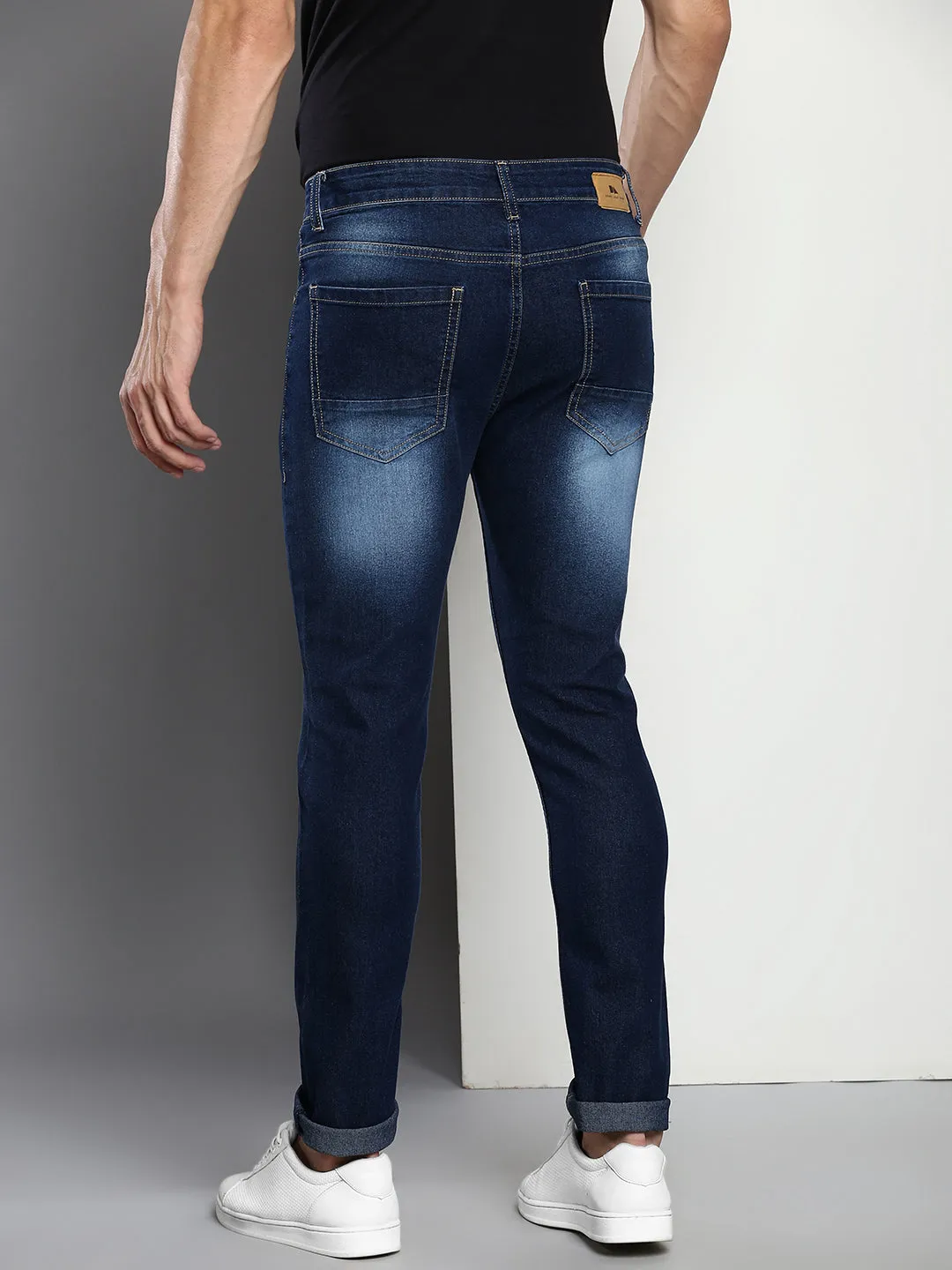 Men's Indigo Slim Fit Mid Rise Denim Jeans