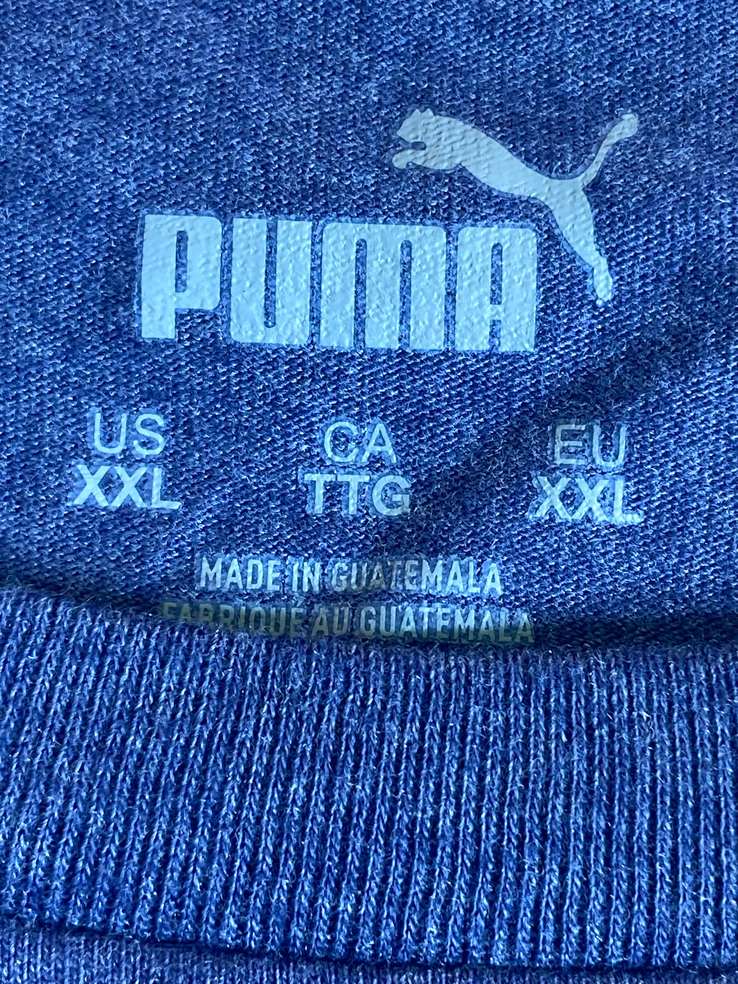NEW! PUMA HEATHER XXL Adult Mens Graphic Print Short Sleeve Peacoat Blue T Shirt Tee Shirt