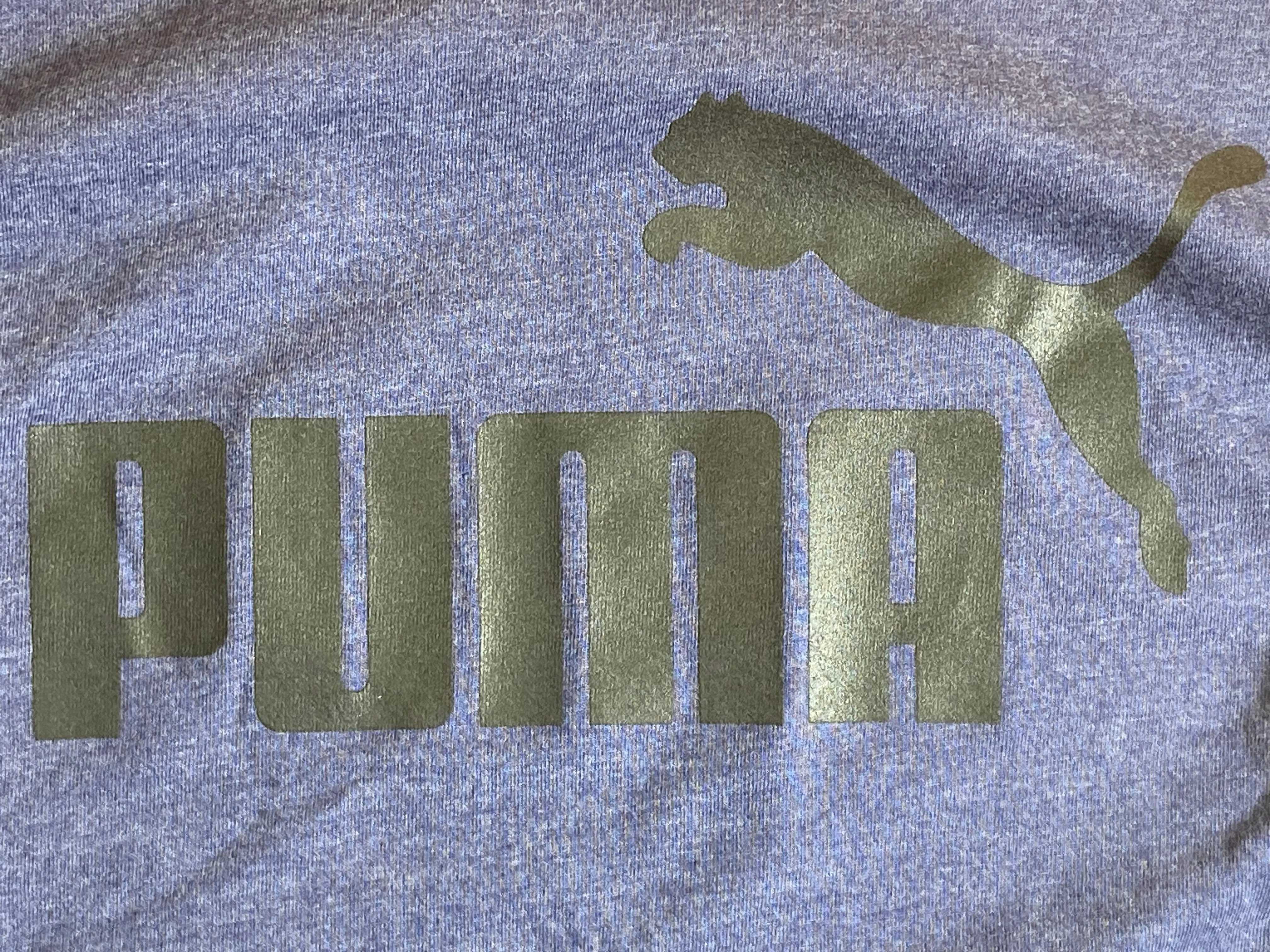 NEW! PUMA HEATHER XXL Adult Mens Graphic Print Short Sleeve Peacoat Blue T Shirt Tee Shirt