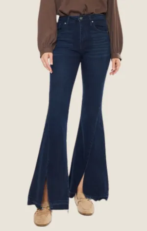 Nyla Dark Denim Flare Jeans