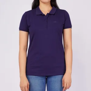 Petrol Ladies Basic Collared Shirt Regular Fitting Missed Lycra Fabric 116056 (Peacoat)